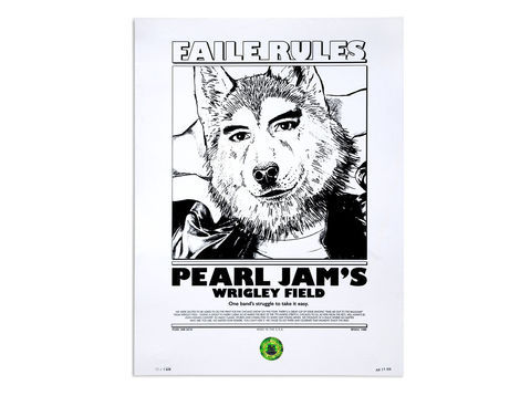 <p>Enjoy The Ride<br/>
Back Side 1 Color Screen Print
Numbered Holographic Pearl Jam Sticker</p>